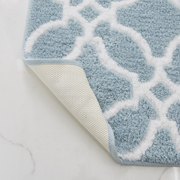 Canora Grey Shaeffer Rectangular Polyester NonSlip Geometric Bath Rug